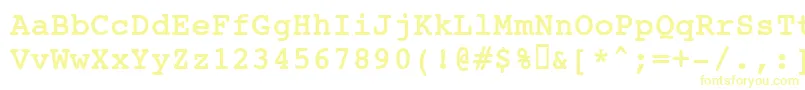 フォントJackinputBold – 黄色のフォント