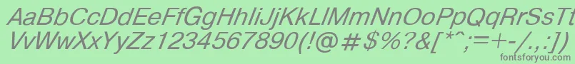 Police HelvdlItalic – polices grises sur fond vert