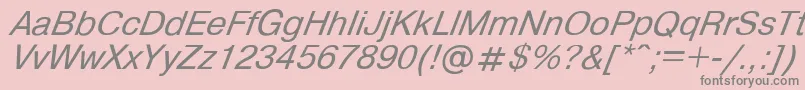 HelvdlItalic Font – Gray Fonts on Pink Background