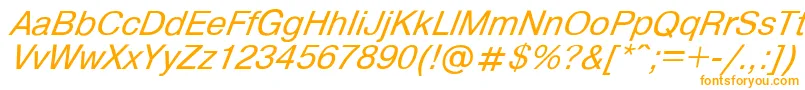 HelvdlItalic Font – Orange Fonts on White Background