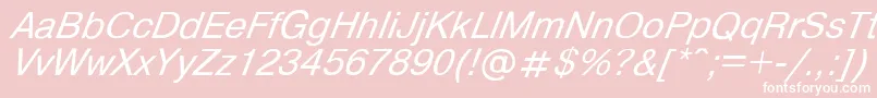 HelvdlItalic Font – White Fonts on Pink Background