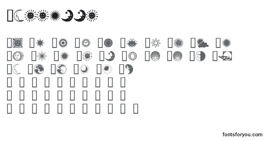Fuente Sunnmoon - alfabeto, números, caracteres especiales