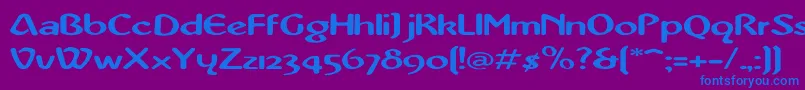 AbbeyM1 Font – Blue Fonts on Purple Background