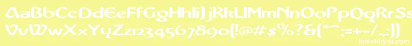 AbbeyM1 Font – White Fonts on Yellow Background