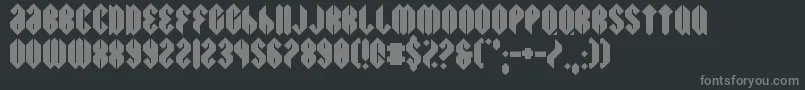 Swiggity-fontti – harmaat kirjasimet mustalla taustalla