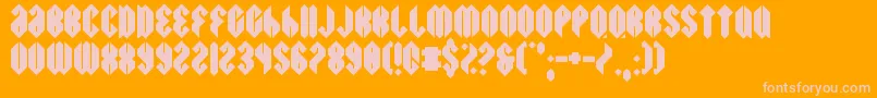 Swiggity Font – Pink Fonts on Orange Background