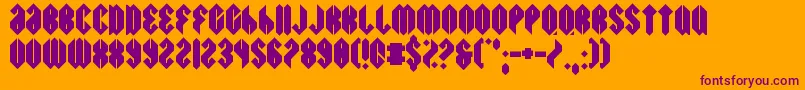 Swiggity Font – Purple Fonts on Orange Background