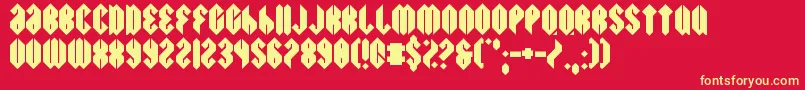 Swiggity Font – Yellow Fonts on Red Background