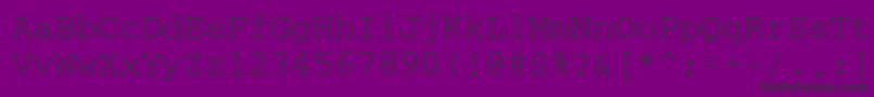 CouriermgttNormal-Schriftart – Schwarze Schriften auf violettem Hintergrund