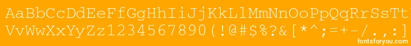 CouriermgttNormal Font – White Fonts on Orange Background