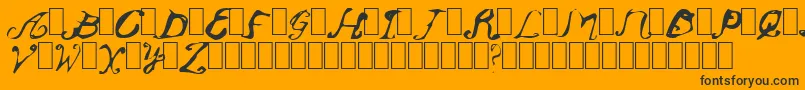 Oldendays Font – Black Fonts on Orange Background