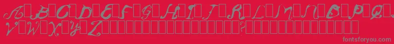 Oldendays Font – Gray Fonts on Red Background