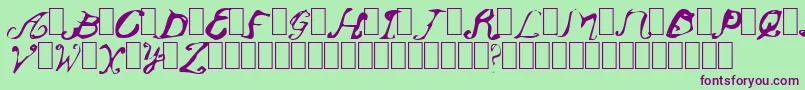 Oldendays Font – Purple Fonts on Green Background