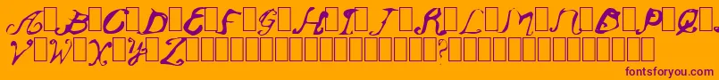 Oldendays Font – Purple Fonts on Orange Background