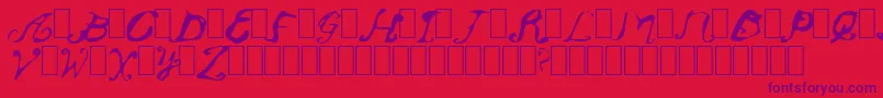 Oldendays Font – Purple Fonts on Red Background