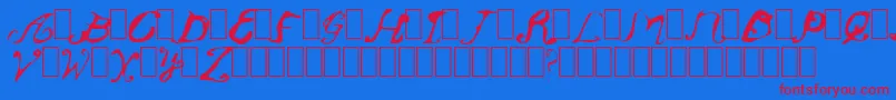 Oldendays Font – Red Fonts on Blue Background