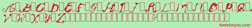 Oldendays Font – Red Fonts on Green Background