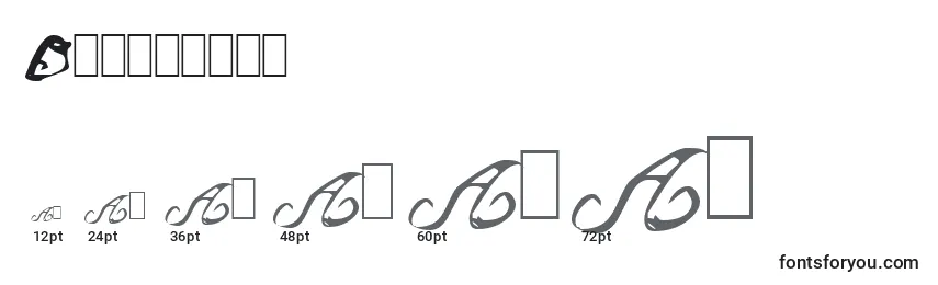 Размеры шрифта Oldendays