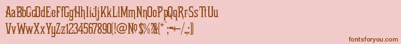 MartaDecor Font – Brown Fonts on Pink Background