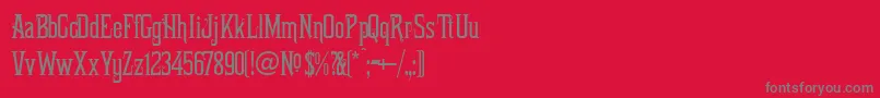 MartaDecor Font – Gray Fonts on Red Background