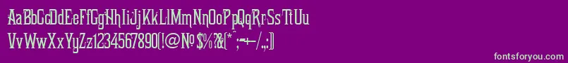 Шрифт MartaDecor – зелёные шрифты на фиолетовом фоне