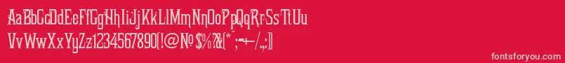 MartaDecor-Schriftart – Rosa Schriften auf rotem Hintergrund