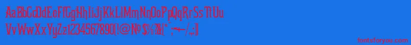 MartaDecor Font – Red Fonts on Blue Background