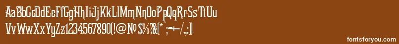MartaDecor-Schriftart – Weiße Schriften auf braunem Hintergrund