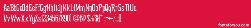 MartaDecor Font – White Fonts on Red Background