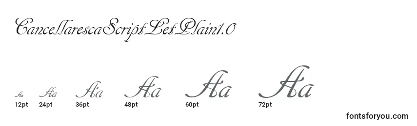 CancellarescaScriptLetPlain1.0 Font Sizes