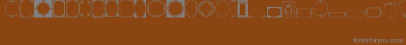 Шрифт VintagePanels01 – серые шрифты на коричневом фоне