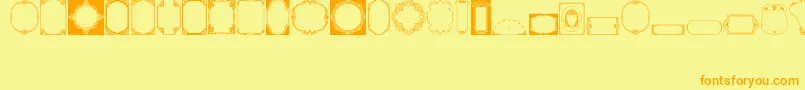 VintagePanels01 Font – Orange Fonts on Yellow Background