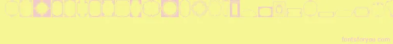 fuente VintagePanels01 – Fuentes Rosadas Sobre Fondo Amarillo