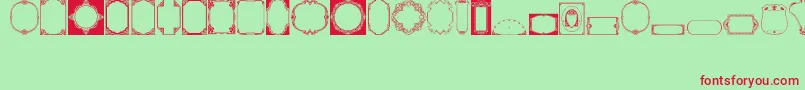 VintagePanels01 Font – Red Fonts on Green Background