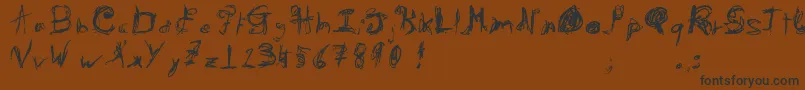 Dontwanna-Schriftart – Schwarze Schriften auf braunem Hintergrund