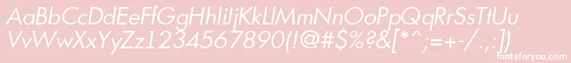 フォントFuturi4 – ピンクの背景に白い文字