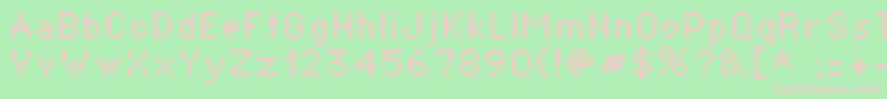 Supertext01 Font – Pink Fonts on Green Background