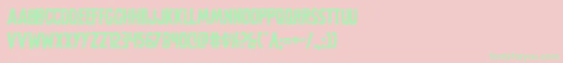 Grimghost Font – Green Fonts on Pink Background