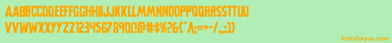 Grimghost Font – Orange Fonts on Green Background