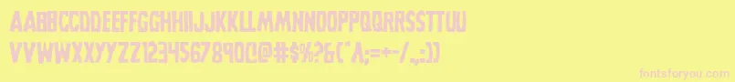 Grimghost Font – Pink Fonts on Yellow Background