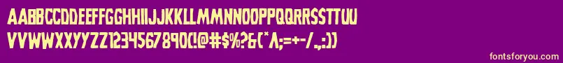 Grimghost Font – Yellow Fonts on Purple Background