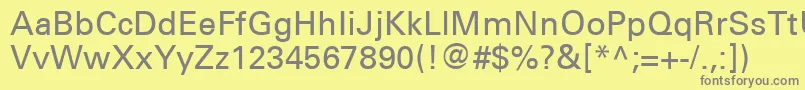 UniversCe55Medium Font – Gray Fonts on Yellow Background