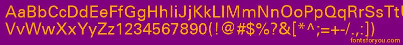 UniversCe55Medium Font – Orange Fonts on Purple Background