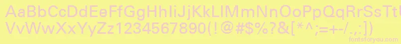 UniversCe55Medium Font – Pink Fonts on Yellow Background