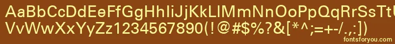 UniversCe55Medium Font – Yellow Fonts on Brown Background