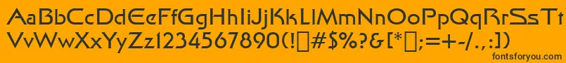 StarTrekFilmBt Font – Black Fonts on Orange Background