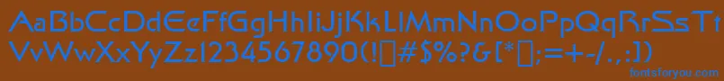 StarTrekFilmBt Font – Blue Fonts on Brown Background
