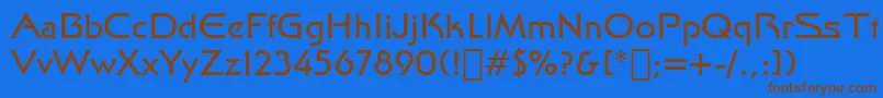 StarTrekFilmBt Font – Brown Fonts on Blue Background