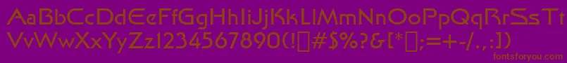StarTrekFilmBt Font – Brown Fonts on Purple Background