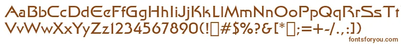 StarTrekFilmBt-fontti – ruskeat fontit valkoisella taustalla